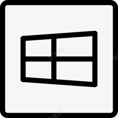 窗户徽标5直线图标图标