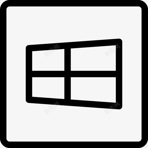窗户徽标5直线图标svg_新图网 https://ixintu.com 徽标5 直线 窗户