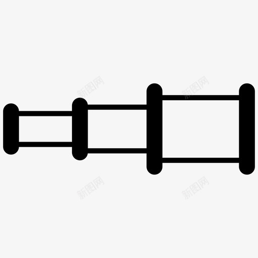 望远镜狩猎部分固体图标svg_新图网 https://ixintu.com 固体 望远镜 狩猎 部分