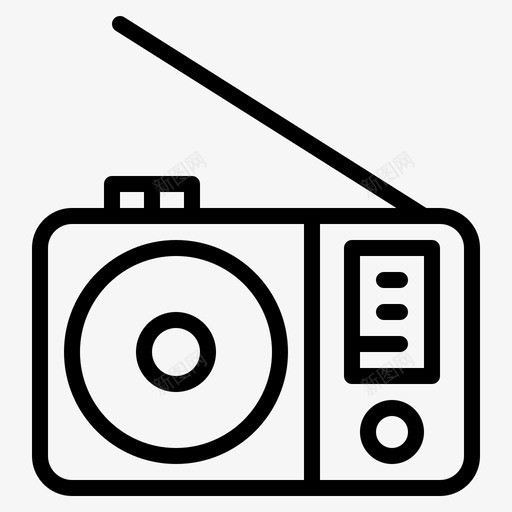 收音机音乐电器家用电器图标svg_新图网 https://ixintu.com 家用电器 收音机音乐 电器