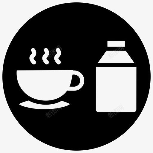 咖啡加牛奶早餐卡布奇诺图标svg_新图网 https://ixintu.com 卡布奇诺 咖啡加牛奶 早餐 杯子 野营黑葡萄酒