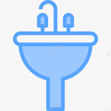 水槽家装浴室5蓝色图标图标