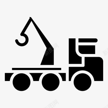 拖车汽车服务33字形图标图标