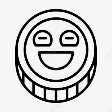 硬币表情快乐图标图标