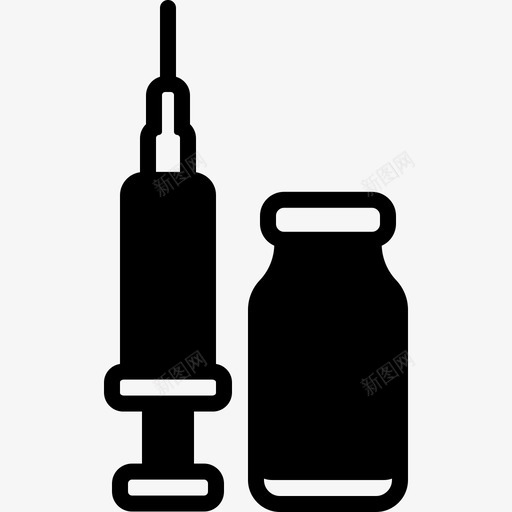 注射无痛注射器图标svg_新图网 https://ixintu.com 接种 无痛 治疗 注射 注射器 疫苗