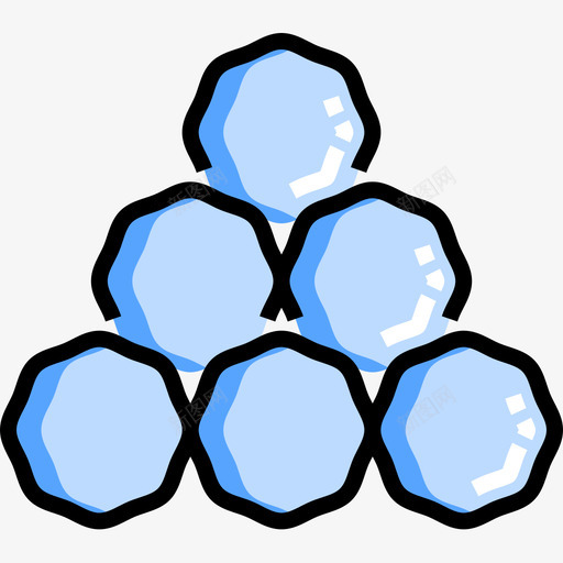 雪球冬季50线性颜色图标svg_新图网 https://ixintu.com 冬季 线性 雪球 颜色
