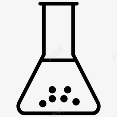 锥形烧瓶瓶子化学图标图标