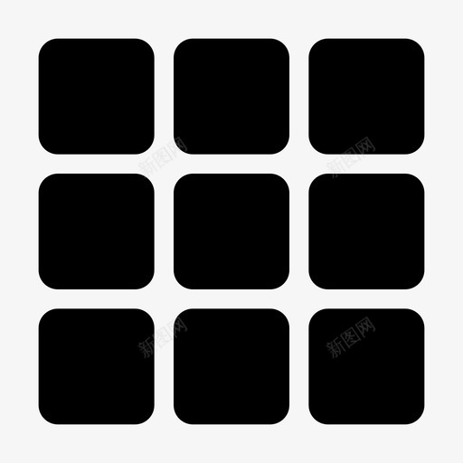 仪表板网格布局图标svg_新图网 https://ixintu.com ui 仪表板 布局 用户界面2实体 网格 菜单