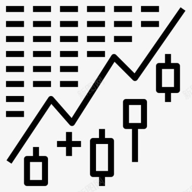 市场数据分析图表图标图标