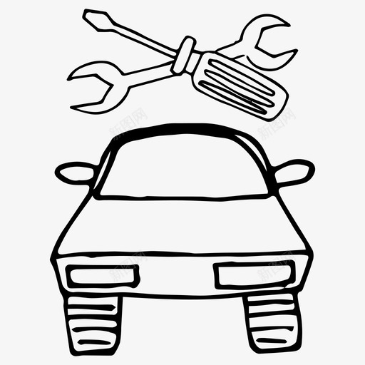 汽车修理汽车零件汽车服务图标svg_新图网 https://ixintu.com 手绘 汽车修理 汽车服务 汽车零件