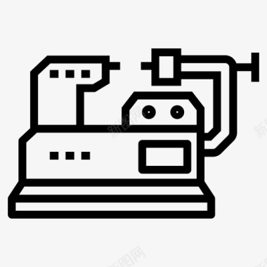 数控车床工业加工机床车床图标图标