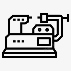 加工车床数控车床工业加工机床车床图标高清图片