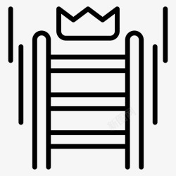 成功人士和阶梯阶梯商业王冠图标高清图片