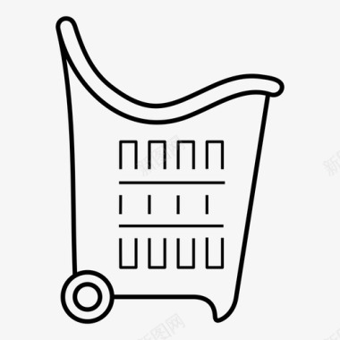 超市购物车购物篮购物车图标图标
