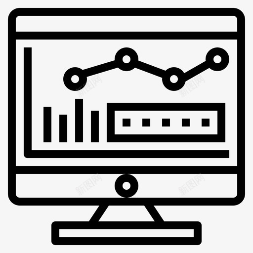 分析计算机监视器图标svg_新图网 https://ixintu.com 会议 分析 屏幕 监视器 计算机