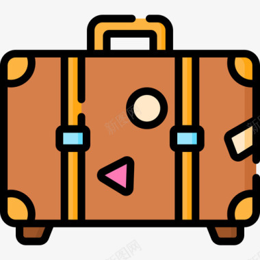 行李暑假35线性颜色图标图标