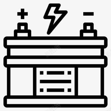 电池汽车运输图标图标