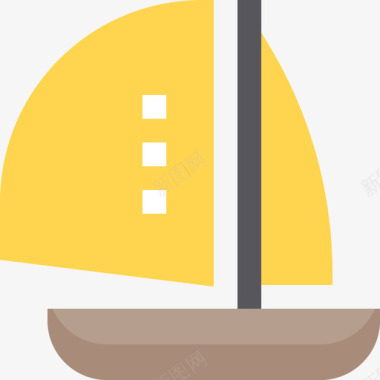 帆船运动和游戏1扁平图标图标
