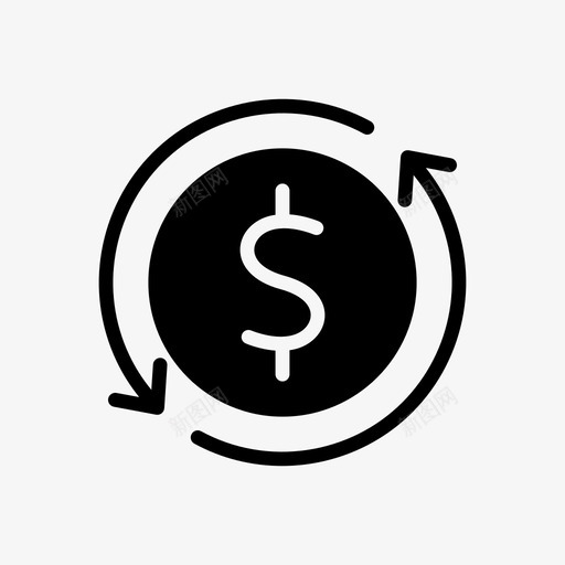 转账硬币美元图标svg_新图网 https://ixintu.com 交易 兑换 支付 硬币 美元 转账 转账和兑换