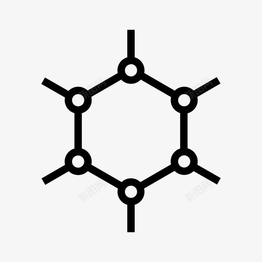 石墨烯同素异形体碳图标svg_新图网 https://ixintu.com 六角形 同素 复合材料 异形 形体 晶格 石墨