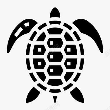 海龟吃塑料图标图标