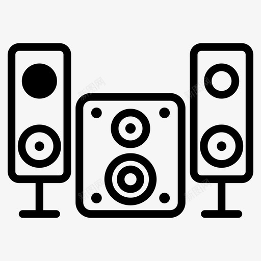音频音响系统音频播放器音乐播放器图标svg_新图网 https://ixintu.com 扬声器 播放器 生产线 立体声 系统 视频 音乐 音响 音频