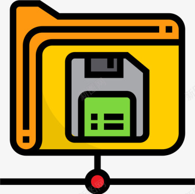 保存数据和网络管理4线性颜色图标图标