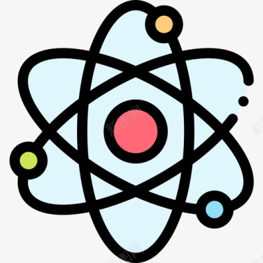 原子实验室23线性颜色图标图标