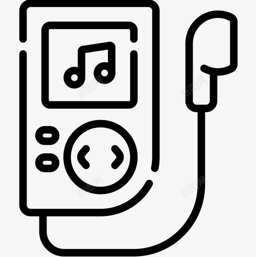 Ipod音乐多媒体线性图标svg_新图网 https://ixintu.com Ipod 多媒体 线性 音乐