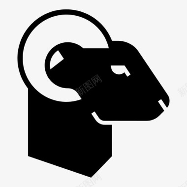 公羊头肉图标图标