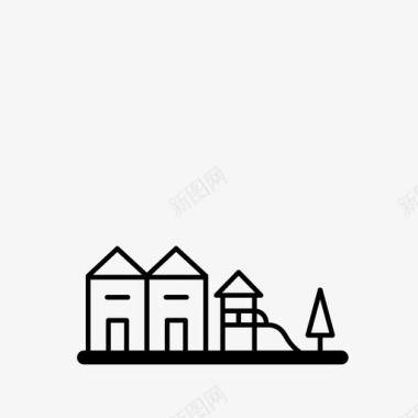 社区家房子图标图标