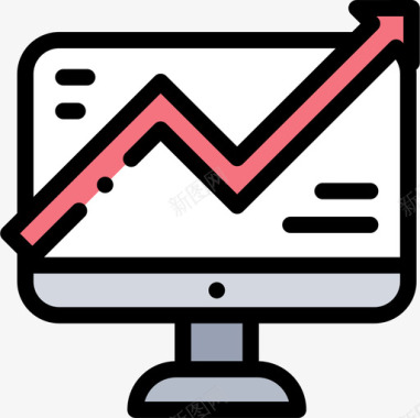 计算机分析39线性颜色图标图标