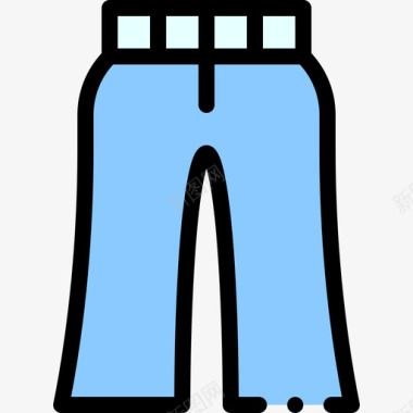 裤子夏装9线性颜色图标图标