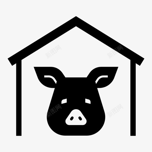 养猪场家畜养殖图标svg_新图网 https://ixintu.com 养殖 养猪场 家畜 猪圈 猪肉