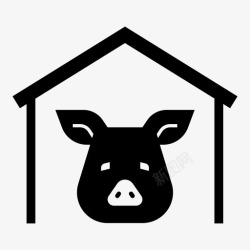 猪场养猪场家畜养殖图标高清图片