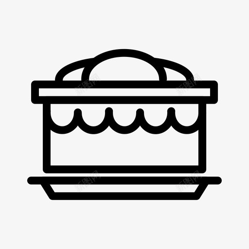 蛋糕巧克力蛋糕圣诞蛋糕图标svg_新图网 https://ixintu.com 圣诞蛋糕 巧克力蛋糕 甜点 糕点 蛋糕