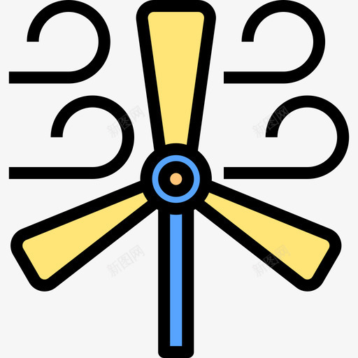 风机电能6线颜色图标svg_新图网 https://ixintu.com 电能6 线颜色 风机