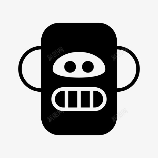 机器人头像卡通图标svg_新图网 https://ixintu.com 人头 卡通 头像 机器 机器人