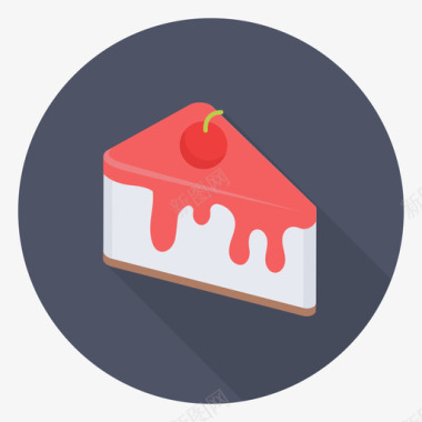 蛋糕快餐73圆形图标图标
