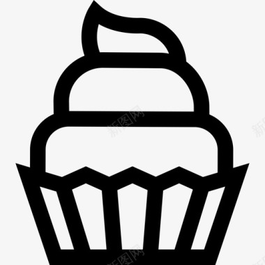 纸杯蛋糕甜点糖果2直系图标图标