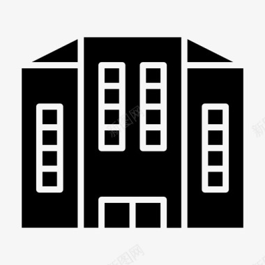 学校建筑公司图标图标