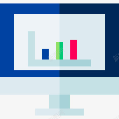 监视器大数据34扁平图标图标