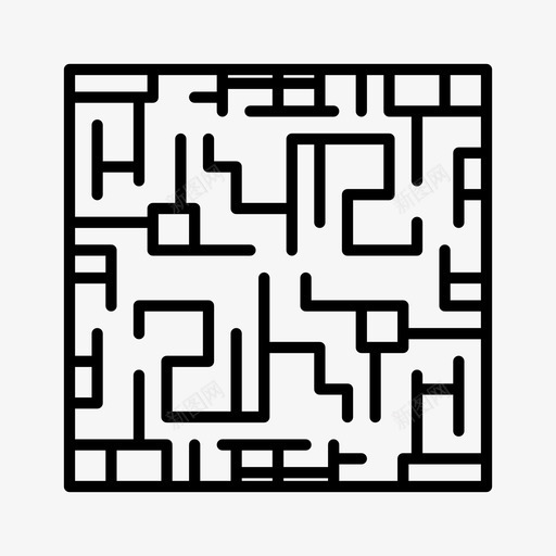 经典迷宫迷宫迷宫游戏图标svg_新图网 https://ixintu.com 游戏 益智游戏 经典 迷宫