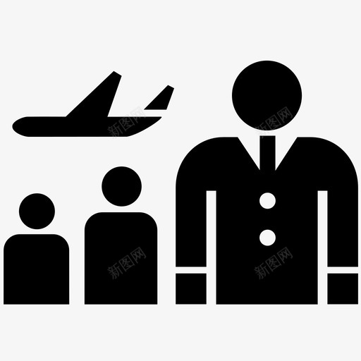 空姐航空公司乘务员图标svg_新图网 https://ixintu.com 乘务员 空姐 航空公司