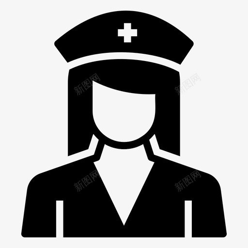 医院护士头像女护士医疗助理图标svg_新图网 https://ixintu.com 助产士 医务护士 医学和健康字形矢量图标的seto 医疗助理 医院护士头像 女护士