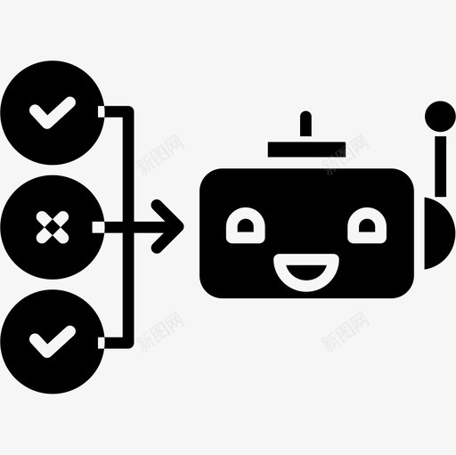 聊天机器人人工智能52字形图标svg_新图网 https://ixintu.com 人工智能 字形 机器人 聊天