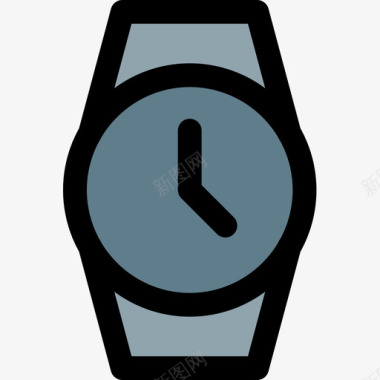 腕表日期和时间5线性颜色图标图标