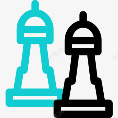 国际象棋数字营销131双音图标图标