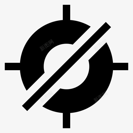 目标瞄准十字准线图标svg_新图网 https://ixintu.com gps 关闭 十字准线 导航 目标 瞄准 禁用