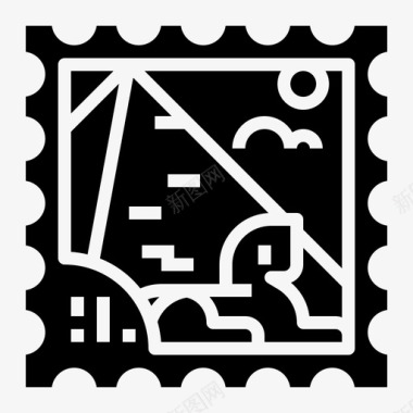 埃及垃圾邮票图标图标